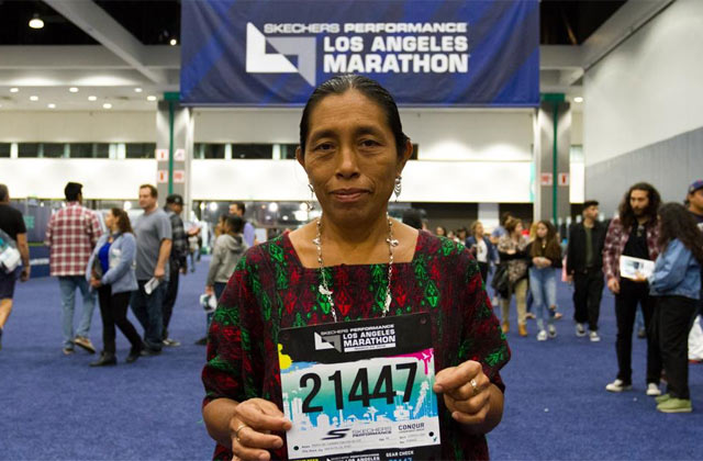 Tun Cho, la primera guatemalteca maya en correr en Los Ángeles